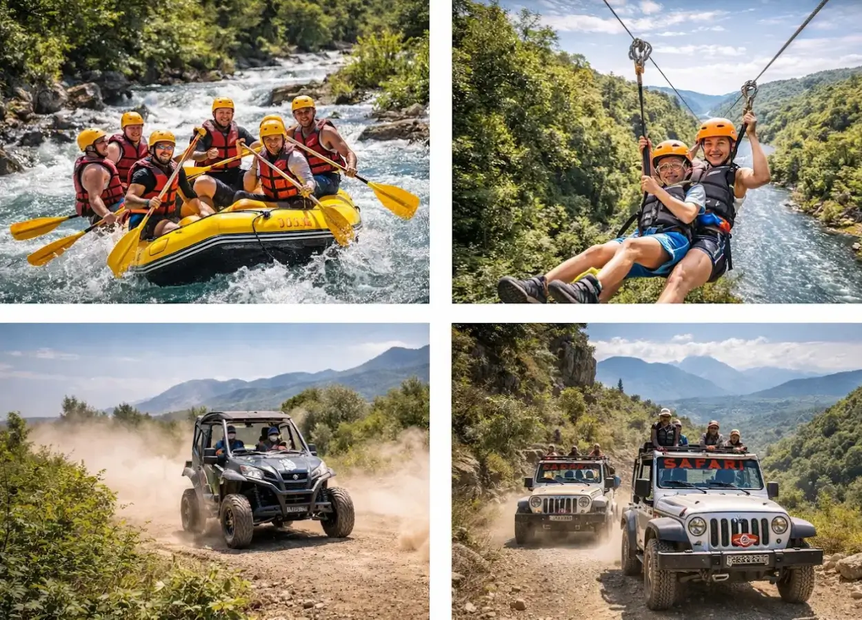 Przygoda w Köprülü: Rafting, Buggy, Jeep, Tyrolka